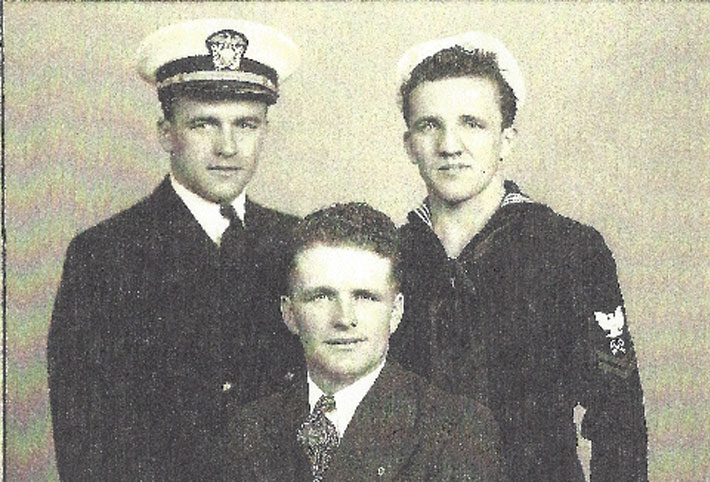 L-R, Bill Grice, Wrenn Grice and Harry Grice. This is the last photo taken of the three Grice brothers. It was taken in Moline on Oct. 20, 1944, three days before Bill left for overseas duty. L-R, Bill Grice, Wrenn Grice and Harry Grice. This is the last photo taken of the three Grice brothers. It was taken in Moline on Oct. 20, 1944, three days before Bill left for overseas duty.