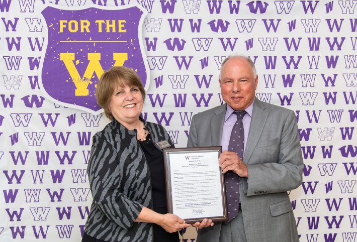 President Emeritus Alvin Goldfarb & Elaine Goldfarb. Link to their story